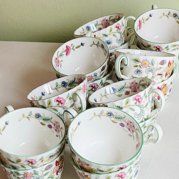14 Royal Doulton Haddon Hall Minton Tea Cups - Picture 7 of 16